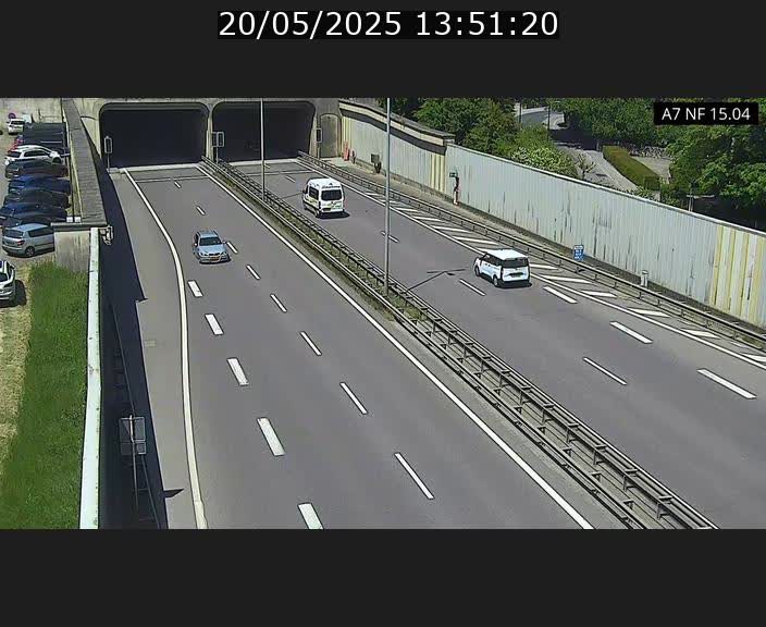 Caméra trafic Luxembourg - A7, Tunnel Mersch, entrée sud, direction Ettelbruck