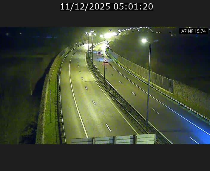 Caméra trafic Luxembourg - A7, Tunnel Mersch, entrée nord, direction Lorentzweiler