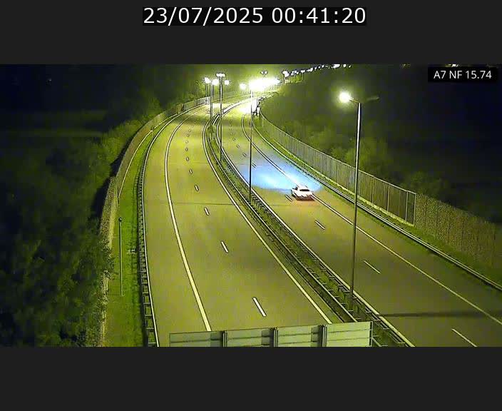Caméra trafic Luxembourg - A7, Tunnel Mersch, entrée nord, direction Lorentzweiler