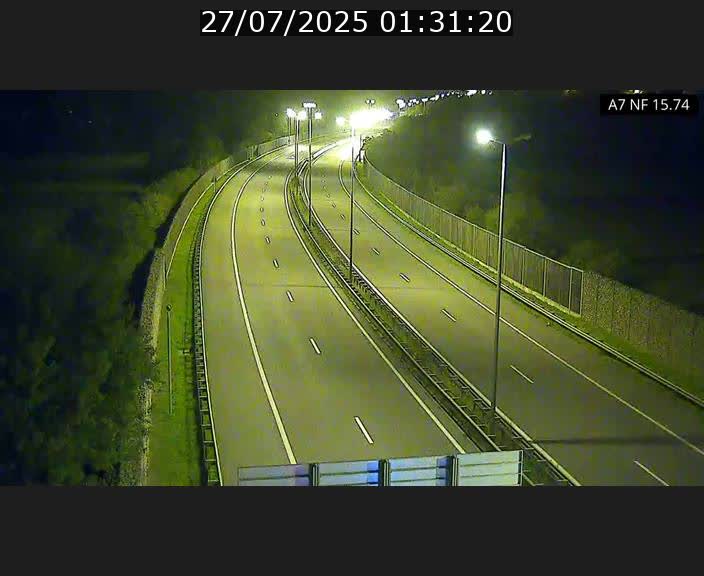 Caméra trafic Luxembourg - A7, Tunnel Mersch, entrée nord, direction Lorentzweiler