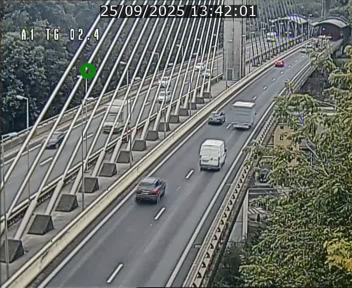 Traffic live webcam Luxembourg Sandweiler - A1 direction Luxembourg-ville - BK 2.4
