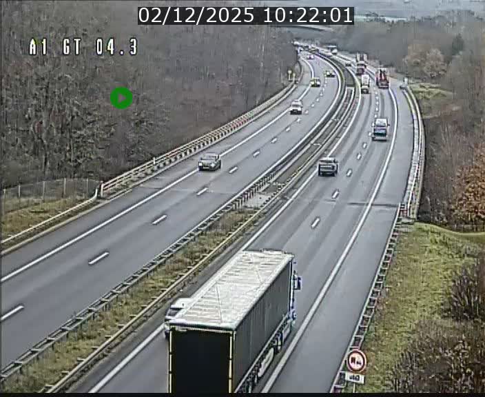 Traffic live webcam Luxembourg Itzig - A1 direction Sandweiler - BK 4.3