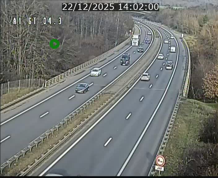 Traffic live webcam Luxembourg Itzig - A1 direction Sandweiler - BK 4.3