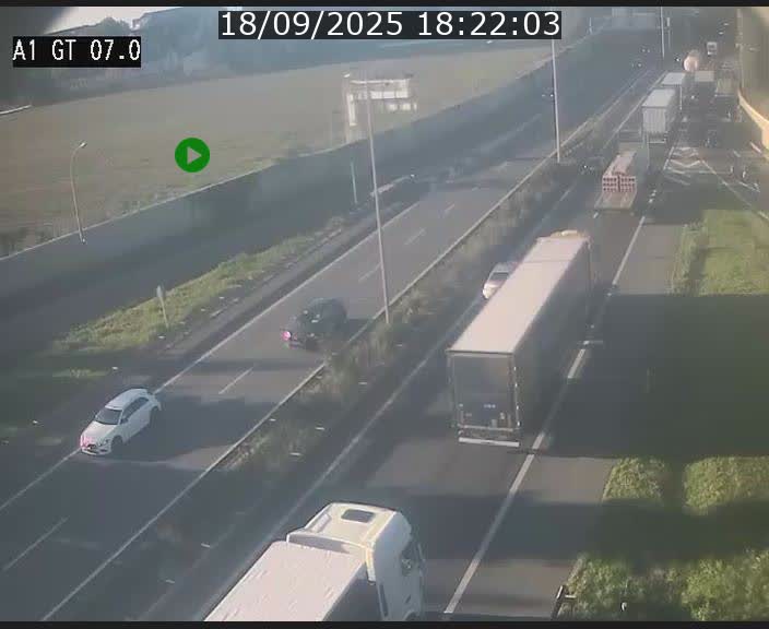 Traffic live webcam Luxembourg Cents - A1 direction Kirchberg - BK 7