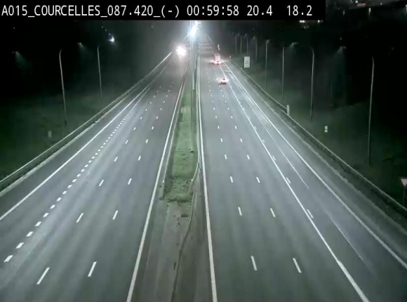 Webcam autoroute Belgique - Viesville - E42 direction Mons - BK 84.35