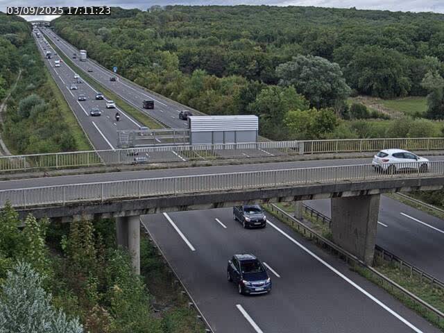 Caméra autoroute France - A31, Zoufftgen direction Luxembourg-ville, à la frontière entre la France et le Luxembourg