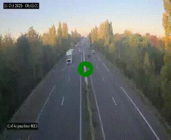 Webcam routière à la fin de la N10, en périphérique ouest d'Angouleme, proche de la jonction avec l'A10