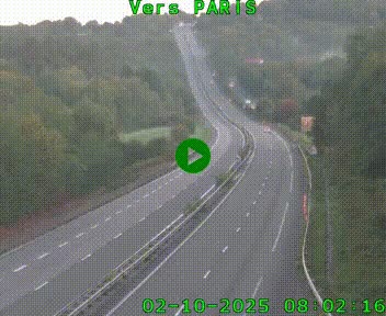 Caméra routière sur l'autoroute A20 à Bessines-sur-Gartempe. Vue orientée vers Paris