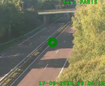 Caméra routière sur l'autoroute A20 au nord de Limoges, à la jonction avec la N520. Vue orientée vers Paris