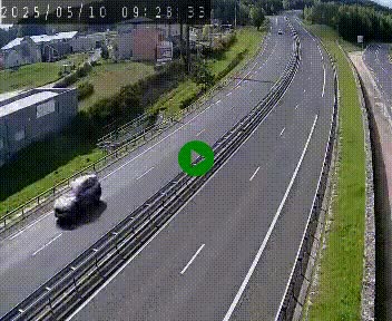 Caméra autoroute A75 à hauteur du col du rocher blanc en direction de Montpellier