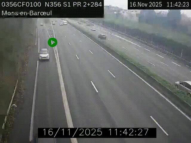 Webcam à l'entrée de Lille en direction du périphérique, à proximité de Mons-en-Baroeul sur la N356
