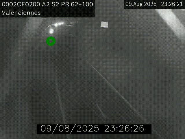 Webcam autoroute A2 à Valenciennes. Vue orientée vers Maubeuge et Mons (Belgique)