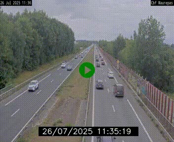 Webcam sur le périphérique de Rennes (N136) à hauteur de Maurepas, au nord de la ville
