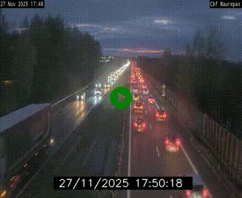 Webcam sur le périphérique de Rennes (N136) à hauteur de Maurepas, au nord de la ville