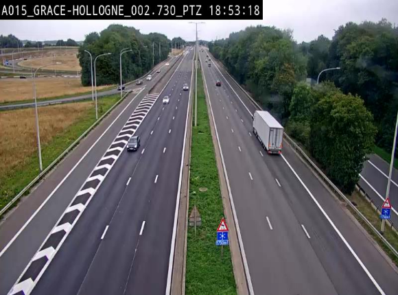 Caméra trafic Belgique - Grâce-Hollogne - E42, jonction avec A604, direction Loncin/Aéroport de Liège -  BK 3.2