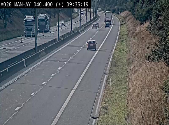 Webcam autoroute A26/E25 à hauteur de Manhay, avant la jonction avec la N651 en direction de Luxembourg - BK 40.4