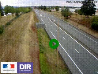 Webcam à Mably, à proximité de Roanne en direction de Moulins sur la N7