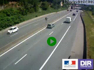 Caméra autoroutière sur l'A47 à hauteur de Givors, a proximité de Lyon. La webcam est orientée vers Lyon