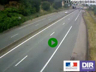 Caméra autoroutière sur l'A47 à hauteur de Givors, a proximité de Lyon. La webcam est orientée vers Lyon