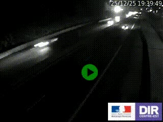 Caméra autoroutière sur l'A47 à hauteur de Givors, a proximité de Lyon. La webcam est orientée vers Lyon
