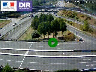 Webcam traffic à Grenoble-sud sur l'autoroute A480. Vue orientée vers l'entrée et la sortie de Grenoble