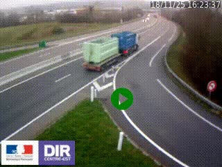 Webcam routière sur la RN6 à Auxerre, à hauteur de la sortie Monéteau, en direction de l'A6 (Gurgy)