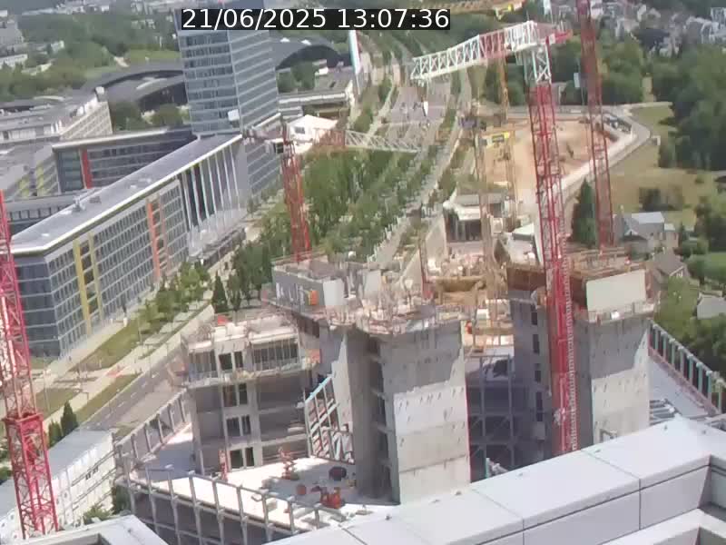 Webcam sur l'avenue John Fitzgerald Kennedy (N51) avec vue orientée vers le Findel