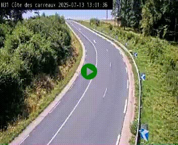 Webcam en haut de la Côte des Carreaux sur la N31 à Avesnes-en-Bray. Vue orientée vers Rouen