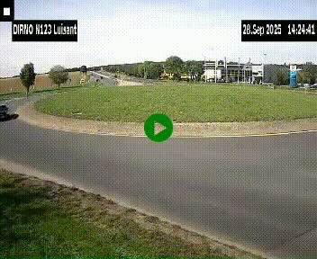 Webcam en périphérie de Chartres sur la N123, à hauteur de Luisant. Vue orientée vers Chartres
