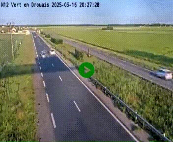 Webcam à hauteur de Vert-en-Drouais sur la N12, en périphérie de Dreux. Vue orientée vers Alençon