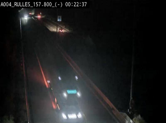 Webcam à Marbehan sur l'E411 à hauteur de la sortie 28a Rulles. Vue orientée vers Bruxelles