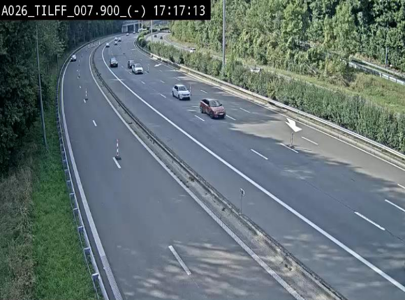 Webcam autoroute A26/E25 à Esneux, en Belgique en direction Luxembourg - BK 7.9