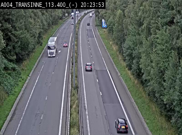 Caméra trafic E411 (A4) - Transinne direction Namur - BK 113.425