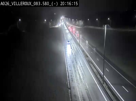 Webcam autoroute A26/E25 à hauteur de Vaux-sur-Sûre, à la jonction avec la N85 en direction de Liège - BK 83.6