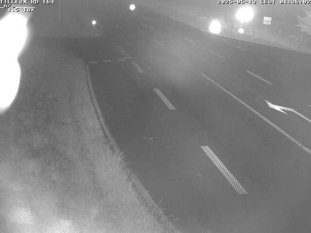 Webcam sur la RD164 à Tilleux. Vue orientée vers Neufchâteau