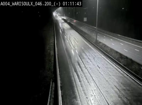 Webcam sur l'E411 à proximité de la jonction avec l'E42 à Warisoulx. Vue orientée vers le nord