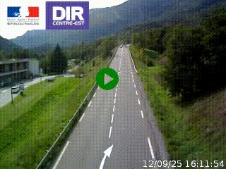 Web cam sur la N90 à Aime, en provenance de Bourg-Saint-Maurice et en direction d'Albertville
