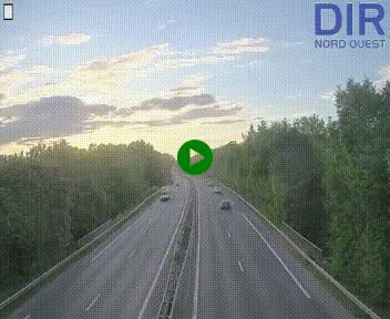 Webcam sur le périphérique de Caen (N814) à l'est de la ville, à Mondeville hauteur de la sortie 2, Presqu'île-Rives de l'Orne, au bout de l'autoroute A13