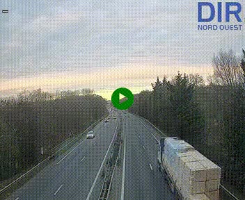 Webcam sur le périphérique de Caen (N814) à l'est de la ville, à Mondeville hauteur de la sortie 2, Presqu'île-Rives de l'Orne, au bout de l'autoroute A13