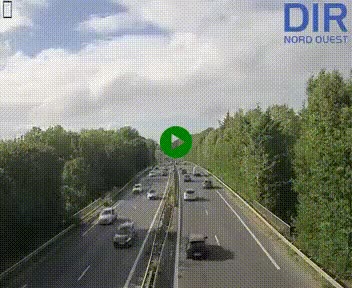 Webcam sur le périphérique de Caen (N814) à l'est de la ville, à Mondeville hauteur de la sortie 2, Presqu'île-Rives de l'Orne, au bout de l'autoroute A13