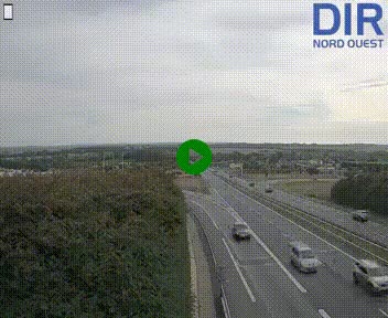 Webcam au début de l'A84 sur le périphérique Ouest de Caen (N814) à hauteur de la sortie 9, Porte de Bretagne