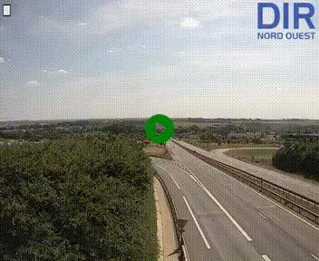 Webcam au début de l'A84 sur le périphérique Ouest de Caen (N814) à hauteur de la sortie 9, Porte de Bretagne