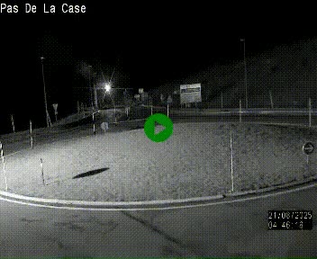 Webcam sur la N22 au niveau du poste frontière entre la France et Andorre à proximité de Pas de la Case à plus de 2000 mètres d'altitude