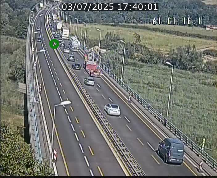 Traffic live webcam Luxembourg Niederanven - A1 direction Allemagne - BK 16.1