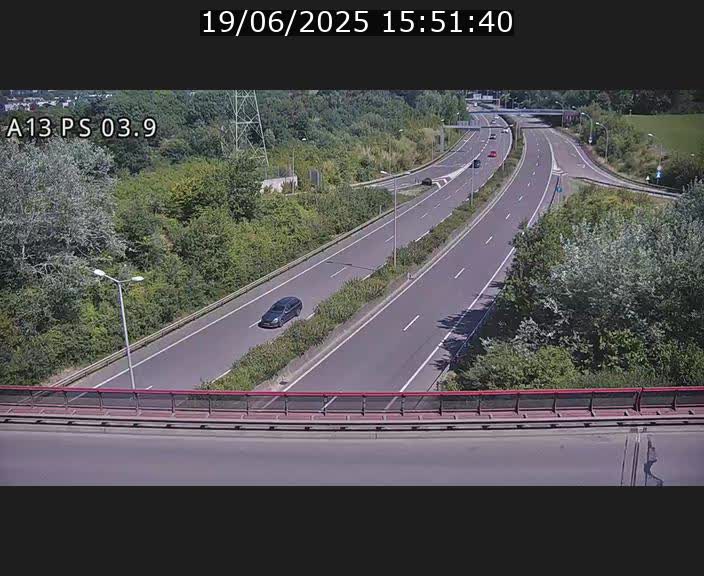 Traffic live webcam Luxembourg Differdange - A13 direction Esch-sur-Alzette - BK 3.9