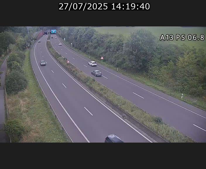 Traffic live webcam Luxembourg Ehlerange - A13 direction Esch-sur-Alzette - BK 6.8