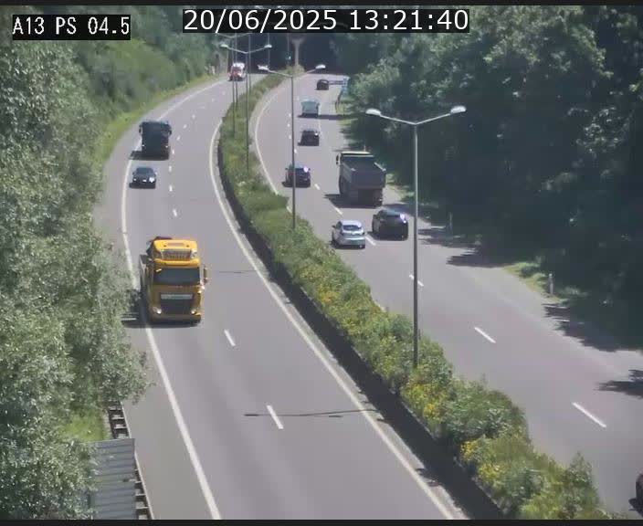 Traffic live webcam Luxembourg Differdange - A13 direction Esch-sur-Alzette - BK 4.5