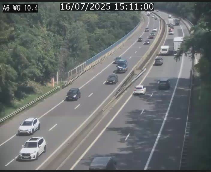 Traffic live webcam Luxembourg Mamer - A6 - BK 10.4 - direction Luxembourg/France/Allemagne