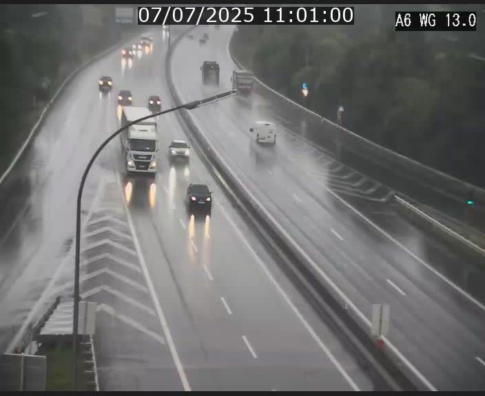 Traffic live webcam Luxembourg Mamer - A6 - BK 13 - direction Luxembourg/France/Allemagne