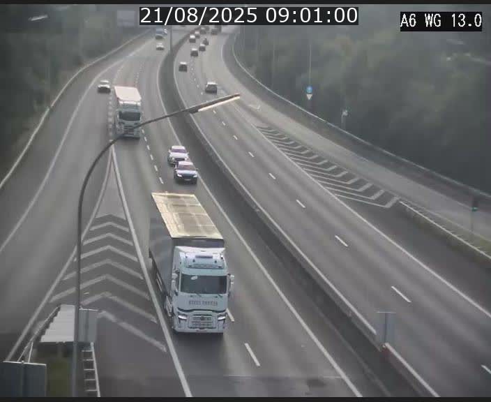 Traffic live webcam Luxembourg Mamer - A6 - BK 13 - direction Luxembourg/France/Allemagne